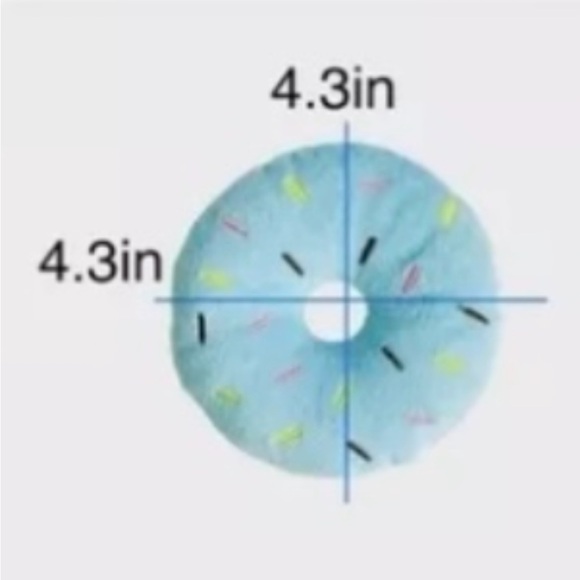 Puppy Dog Pets Donut Shaped Plush Toy with Squeaker Perfect for Chewing Playin - Picture 7 of 7